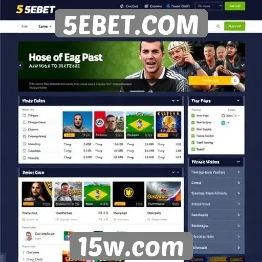 Análise da interface do usuário do site 5EBET